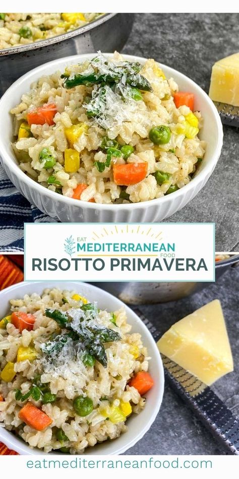 Cooking Vision Board, Vegetable Risotto Recipes, Veggie Risotto, Mediterranean Diet Foods, Vegetarian Risotto, Healthiest Diet, Risotto Recipes Easy, Vegan Risotto, Vegetable Risotto