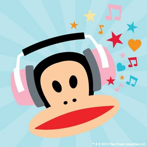 Paul Frank music Julius The Monkey, Paul Frank Monkey, Cartoon Monkey, Paul Frank, Podcast On Spotify, A Monkey, Phone Stuff, Playlist Covers, Pfp Ideas