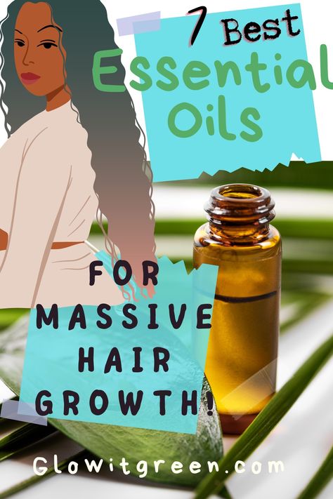 Get the seven best essential oils you should add to your hair care routine from Glowitgreen.com to boost the growth of long, healthy hair! These essential oils make an incredible difference by stimulating hair follicles and having anti-bacterial and anti-inflammatory properties! They feed and revive thin, weak or shedding hair! Thick Healthy Hair, Thicken Hair Naturally, Best Hair Growth Oil, Hair Grower, Essential Oil Hair Growth, Hair Growth Tonic, Natural Hair Growth Oil, Help Hair Growth, Help Hair Grow