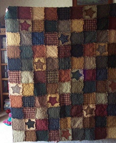 Rag Quilting, Colchas Quilting, Rag Quilt Patterns, Primitive Quilts, Rag Quilts, Prim Decor, Primitive Crafts, Rag Quilt, Prints And Patterns