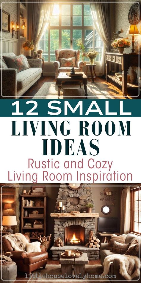 12 Small Living Room Ideas With Big Impact | Little House Lovely Home Comfort Living Room Ideas, Making A Living Room Cozy, Stage Small Living Room, Small Living Room Inspirations Cozy, Modern Cabin Living Room Decor, Sitting Room Off Living Room, Cozy Cottage Living Room Small Spaces, Living Room Inspiration Farmhouse Rustic, Log Cabin Living Room Ideas Rustic