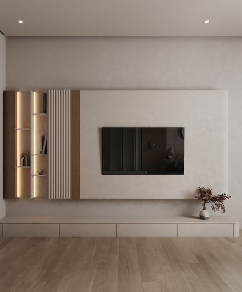 MASTER BEDROOM | Oman :: Behance Tv Unit For Bedroom Modern, Tv Unit Bedroom Design, Tv Unit Design Modern Bedroom, Tv Unit Design For Bedroom, Floating Tv Wall, Lcd Panel Designs, Tv Unit Bedroom, Lcd Panel Design, Modern Tv Unit