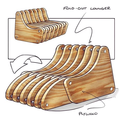 YD Spotlight: Nicholas Baker’s Chair Sketch Challenge Pt.2 – Yanko Design Chair Sketch, Cushion Combinations, S Chair, Felt Cushion, Furniture Design Sketches, Wooden Decorations, Industrial Design Sketch, Parametric Design, Wooden Candle