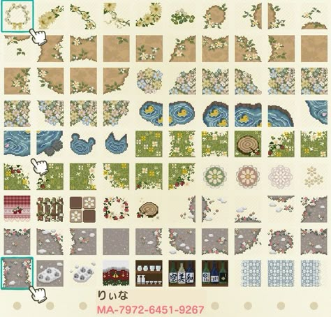 Cottage Core Animal Crossing, Motif Animal Crossing, Cottagecore Animals, Fairy Island, Cottagecore Animal Crossing, Acnh Path, Acnh Cottagecore, Acnh Paths, Animal Crossing 3ds