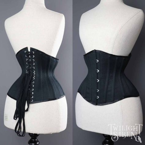 Vellamo tightlacing underbust corset in black spot broche. I have a whole range of fabrics this style can be ordered in- perfect for… #corset #corsetry #corsetmaking #corsetmakers Dnd Circus, Black Underbust Corset, Designer Corset, Tightlacing Corset, Corset Aesthetic, Under Corset, Corset Looks, Sleep Token, Goth Corset