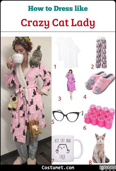 Crazy Cat Lady Halloween Costume, Crazy Cat Lady Halloween, Cat Lady Costume, Crazy Cat Lady Costume, Old Lady Costume, Teacher Halloween Costumes, Teacher Costumes, Big Glasses, Crazy Costumes