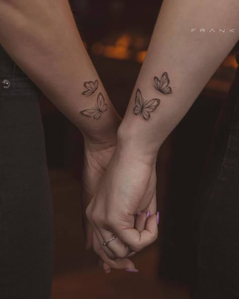 Mom Daughter Tattoos Butterfly, Matching Mother Daughter Butterfly Tattoos, Cute Matching Butterfly Tattoos, Matching Butterfly Tattoos Couples, Butterfly Mom And Daughter Tattoo, Mom And Daughter Tattoos Matching Butterfly, Matching Tattoos Mother Daughter Butterfly, Mother And Daughter Tattoos Butterfly, Matching Tattoos Butterflies