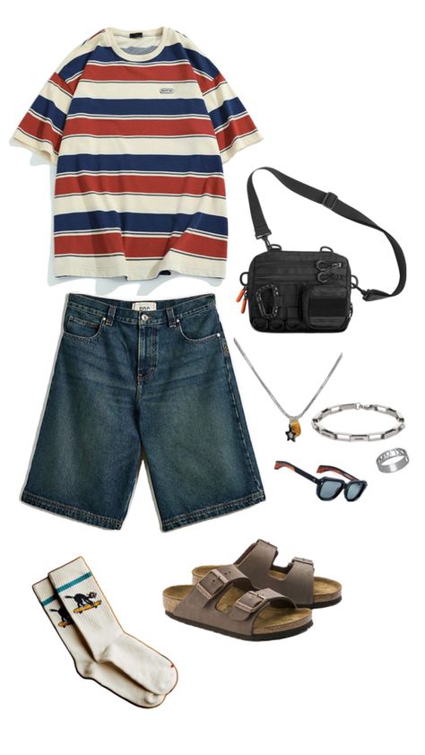 #summeroutfit #summerishere #summer2024 #outfitoftheday #ootd #hotsummer #summerfit 대학생 스타일, Boys Aesthetic Outfits, Alt Clothes, Fashion Layout, Outfits Hombre, Outfit Inspo Casual, Guys Clothing Styles, Boys Summer Outfits, Mens Outfit Inspiration