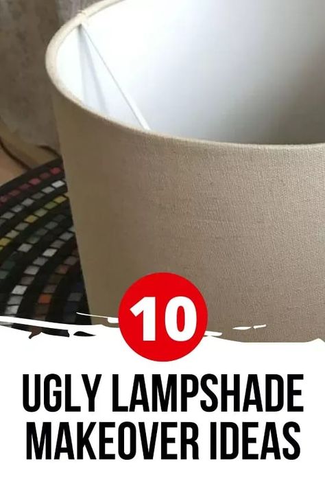 Get inspired with these before and after lampshade upcycle ideas you can do on a budget. #lampshade #makeover Covering Lampshades Diy, How To Redo Lampshades, Lamp Shade Redo, Drum Lampshade Makeover, Dye Lampshade Diy, Can You Paint Lamp Shades, Lampshade Repurpose Ideas, Upgrade Lamp Shade Diy, Decorate Lampshade Ideas