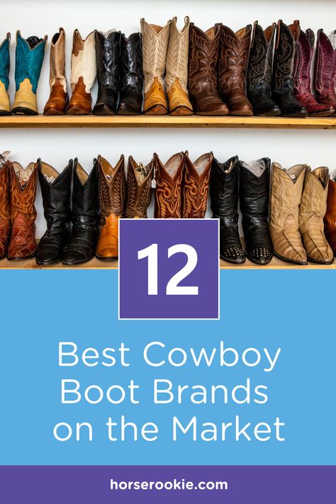 Comfortable enough to carry you through the day, functional enough to provide safety in the saddle, and fashionable enough to wear on a night out … is there anything a good pair of cowboy boots can’t do? Check out the 12 brands worth shopping! #cowboyboots #cowboybootbrands #horserookie Different Types Of Cowboy Boots, Colorful Cowboy Boots, Horse Riding Attire, Best Cowboy Boots, Boot Companies, Riding Outfit, Boot Brands, Cowboy Boot, Good Brands