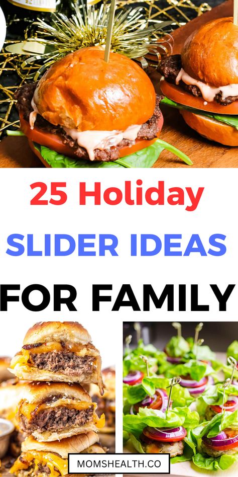 Looking for fun and easy holiday slider recipes to serve at your festive gatherings? Discover 20 irresistible slider creations, including turkey stuffed cranberry sliders and cheesy cheeseburger variations. Perfect for holiday parties, potlucks, or cozy family dinners, these healthy ham and cheese sliders are sure to impress your guests. Don’t miss out on elevating your holiday feasting with creative flavors, offer options nobody can resist, and indulge in delicious convenience all season long! Fancy Sliders Parties Food, Gluten Free Sliders, Cold Sliders For A Crowd, Turkey And Swiss Sliders, Holiday Sliders, Christmas Sliders, Holiday Meatballs, Ham Sliders Recipes, Cranberry Sliders