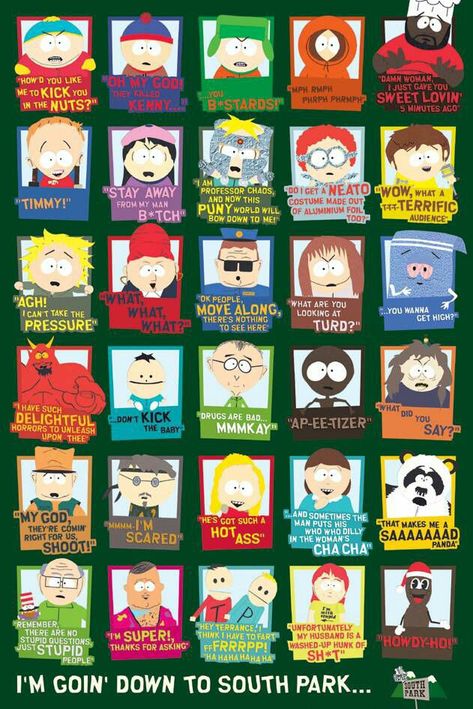 South Park Quotes, South Park Poster, Park Quotes, South Park Memes, South Park Anime, South Park Funny, Tweek Y Craig, South Park Characters, Character Quotes