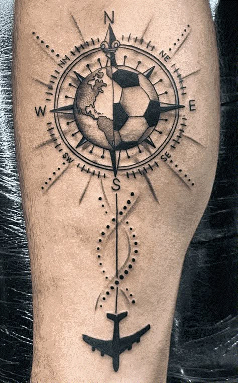 Messi Tattoo, Soccer Tattoos, Football Tattoo, Sport Tattoos, Aries Tattoo, Tattoo Inspiration Men, Leg Sleeve Tattoo, Tattoo Design Ideas, Dot Work Tattoo