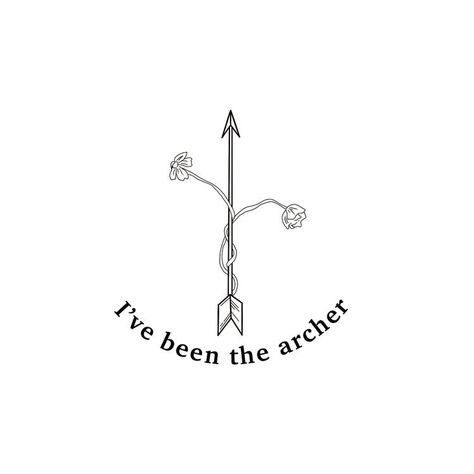 Taylor Swift Tattoos The Archer, Safe And Sound Taylor Swift Tattoo, Taylor Swift Flower Lyrics, Archer Tattoo Taylor Swift, The Archer Tattoo Taylor Swift, Taylor Swift Line Art, The Archer Tattoo, Archer Drawing, Taylor Swift The Archer