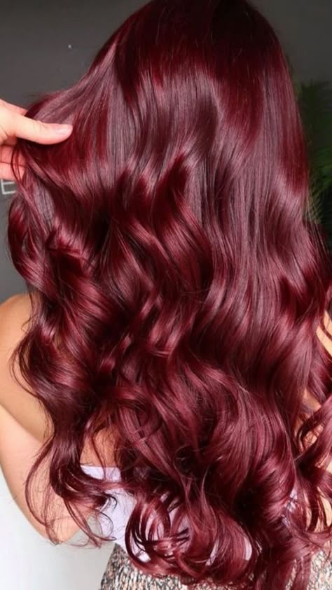 Celebrities Hairstyles, Wine Hair Color, Cherry Red Hair, Hairstyles And Colors, Wine Red Hair, Wine Hair, Red Hair Inspo, Cherry Hair, Brown Hair Inspo