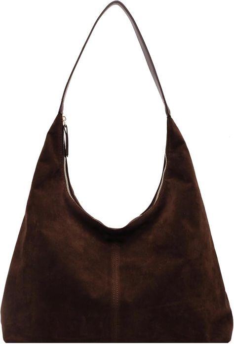 HiTotes Suede Tote Bag Suede Hobo Bags for Women Large Slouch Bag Suede Bag Hobo Bag Suede Crescent Shoulder Bag Work Tote Handbag: Amazon.co.uk: Fashion Suede Bags For Women, Uni Bag, Work Purse, Leather Hobo Bags, Slouchy Tote, Suede Tote Bag, Retro Handbags, Slouchy Bag, Slouch Bags