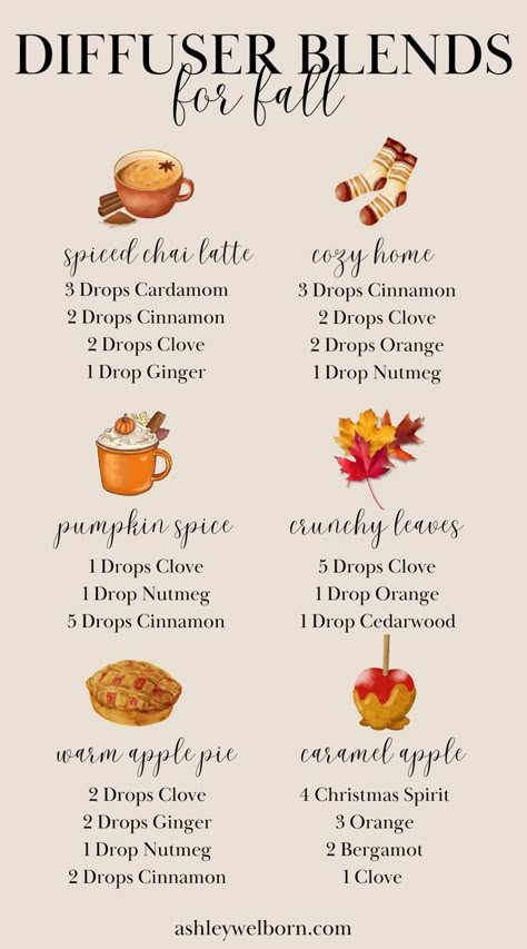 Home Diffuser Blends, Fall Essential Oils, Simmer Pot Recipes, Fall Diffuser Blends, Home Diffuser, Spiced Chai, Potpourri Recipes, Essential Oil Combinations, Essential Oil Diffuser Blends Recipes