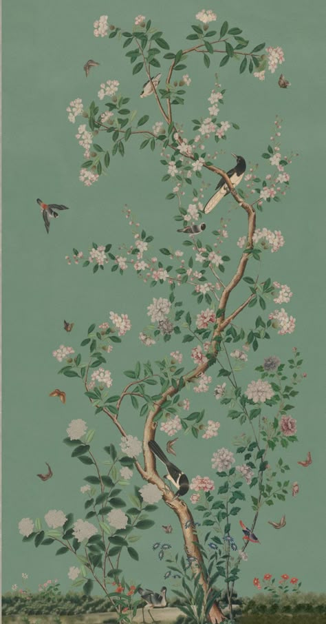 About our chinoiserie wallpapers — Allyson McDermott Aesthetic Flower Wallpaper, Chinese Wallpaper, Blue Antique, Garden Wallpaper, Aesthetic Flower, Chinoiserie Wallpaper, Chinese Design, Chinese Garden, Wedding 2024