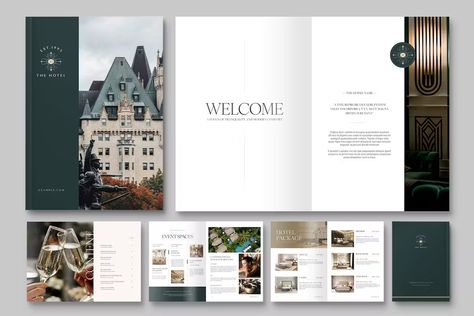 Hotel Booklet Design, Hotel Information Booklet, Residential Brochure Design, Luxury Property Brochure, Hotel Infographic, Luxury Hotel Brochure, Hotel Promotion Design, Wedding Brochure Design, Hotel Brochure Design