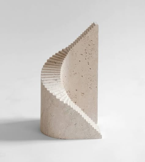 Spiral and Flight Sculptures– Origin Made Spiral Sculpture, Spiral Architecture, Limestone Sculpture, Pink Bedroom Design, Architecture Sculpture, Modern Art Sculpture, Architectural Sculpture, Beige Stone, Travertine Stone