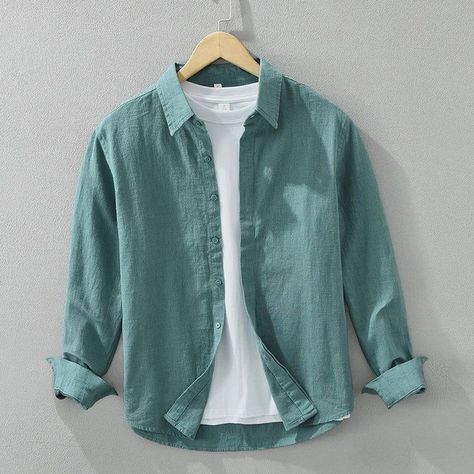 😍 high classic Cotton Linen Shirt for Men Breathable Loose Long Sleeve Shirts 😍 by starting at €39,00 SPECIFICATIONS Material: COTTON Material: Linen Shirts Type: Casual Shirts Applicable Scene: CASUAL Style: Casual Sleeve Length(cm): Full Applicable Season: Four Seasons Gender: MEN Item Type: SHIRTS Collar: Turn-down Collar Closure Type: Single Breasted Sleeve Style: regular Fabric Type: Broadcloth Pattern Type: Solid Color: white yellow blue green Drak gray Size: M L XL XX... Full Sleeve T-shirt For Men, Decoration Theme, Classy Outfits Men, Smart Casual Men, Shirt Designs For Men, Linen Shirts, Men Stylish Dress, Jeans Shirt, Linen Shirt Men