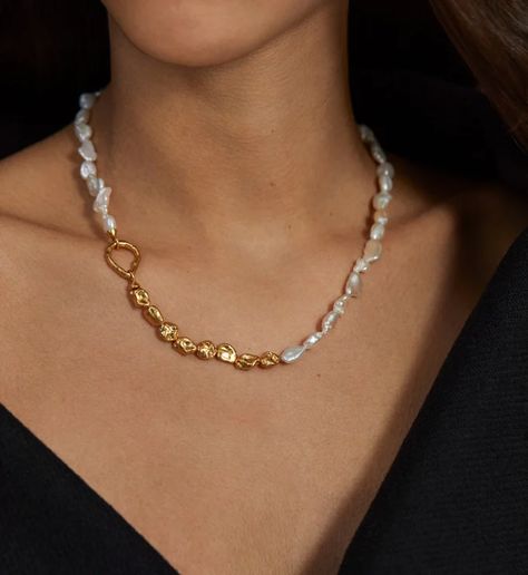 Indian Skin Makeup, Jewelry With Pearls, Keshi Pearl Necklace, Fall Wishlist, Contemporary Necklace, Mother Of Pearl Jewelry, Layered Chains, Monica Vinader, Pearl Jewellery