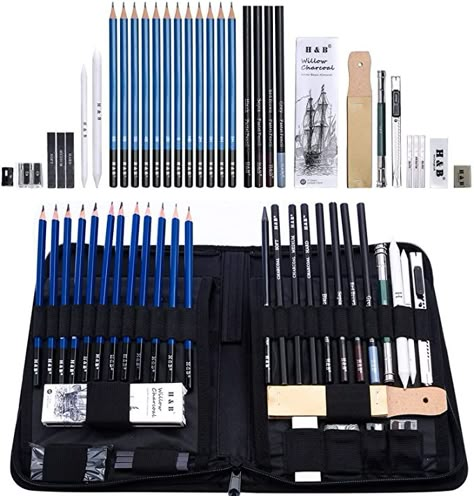 Best Sketching Pencils, Sketch Kit, Drawing Kits, Drawing Pencils, Artist Pencils, Drawing Tutorials For Beginners, Drawing People Faces, Architecture Model House, Art Tools Drawing