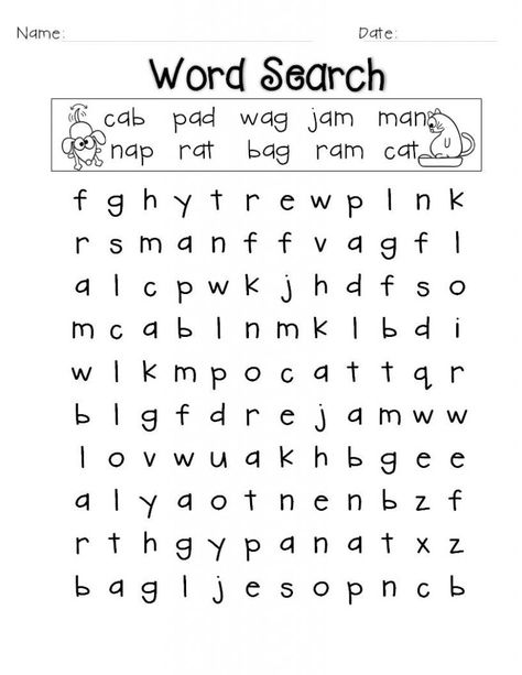 1st Grade Word Search - Best Coloring Pages For Kids Kindergarten Word Search, Word Puzzles For Kids, Easy Word Search, Study Sheets, First Grade Words, Worksheet Kindergarten, First Grade Math Worksheets, Hot Pursuit, First Grade Sight Words