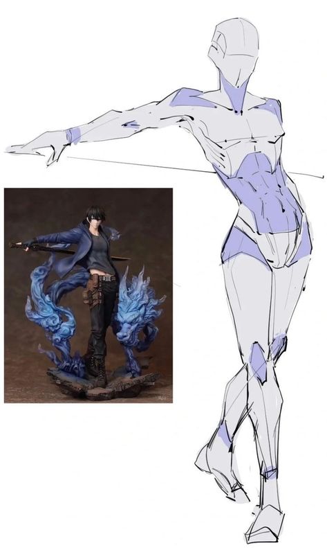 Male Human Reference, Art Poses Ych, Human Body Study Drawing, How To Draw Gesture Poses, Person Holding Spear Drawing Reference, Male Anime Pose Reference, Person With Staff Reference, Cyberpunk Ideas Character Design, Reference Poses Drawing Male