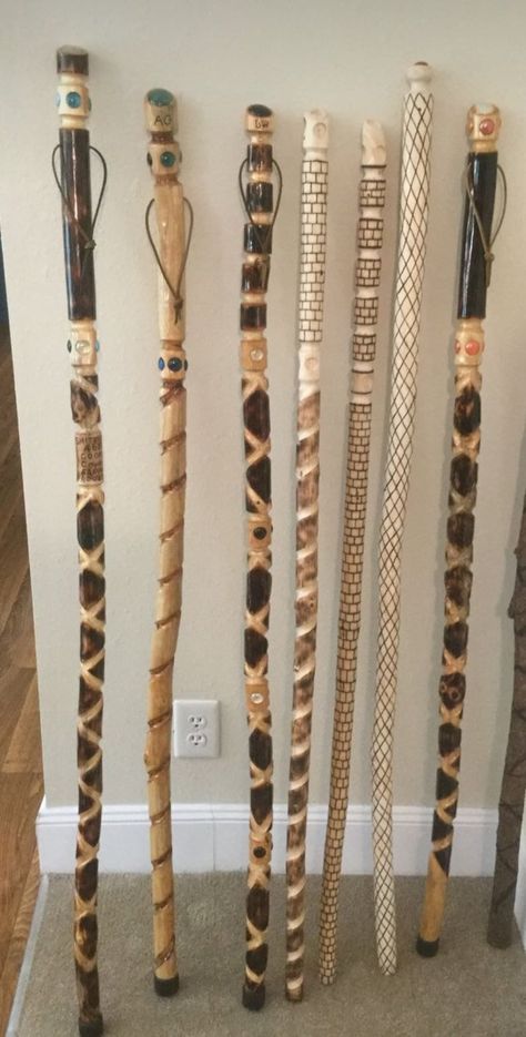 Carved Walking Sticks, Unique Walking Sticks, Spirit Sticks, Talking Sticks, Handmade Walking Sticks, Monster Truck Coloring Pages, Walking Staff, Hand Carved Walking Sticks, Canes And Walking Sticks