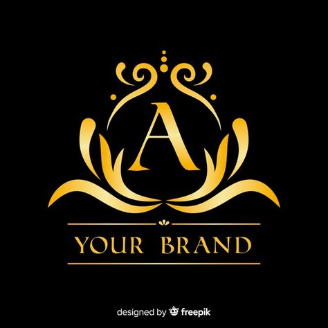 Golden elegant logo template Free Vector | Free Vector #Freepik #freevector #freelogo #freebusiness #freegold #freeornament Al Logo Design, Sewing Logo Design, Desain Merek, Sewing Logo, Logos Retro, Logo Design Love, Logo Design Inspiration Creative, S Logo Design, Free Logo Templates