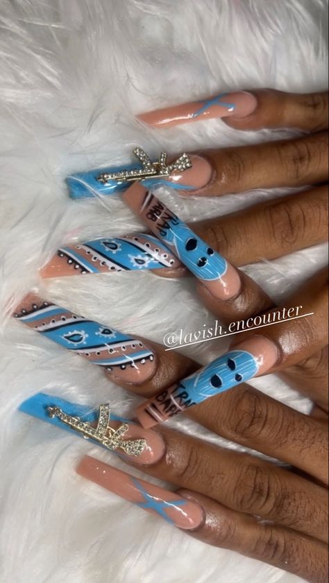 #skimask #nails #nailart #gelpolish #gelpolishnaildesigns #ideas #freestyle #choppa #bandana #trendy #trapmusic #trap #bling #exotic #longnails #xlnails #nudenails #acrylic #coffin #lavishencounter #viral #charms #lgbtq #maleswithnails Ski Mask Nails, Trap Nails, Gel Polish Nail Designs, Acrylic Coffin, Trap Music, Spring Nail Art, Womens Nails, Ski Mask, Spring Nail