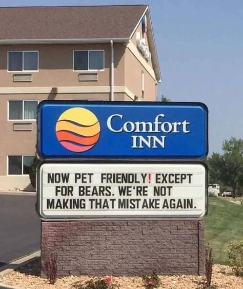 21 Signs That Have No Business Being This Funny Funny Signs For Work, Horse Puns, Funny Sign Fails, Meanwhile In Canada, Pet Friendly Hotels, Fresh Memes, Funny Fails, Funny Signs, A Sign