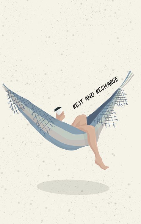 Rest Illustration Art, Rest And Recharge Quotes, Resting Illustration, Self Care Illustration Art, Relaxation Illustration, Selfcare Illustration, Rest Image, Time To Relax Quotes, Rest Illustration