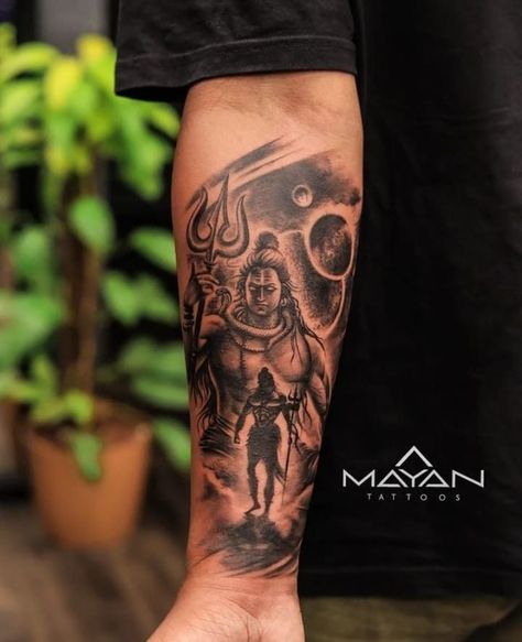 Arm Cover Up Tattoos, Cover Up Tattoos For Men, Tricep Tattoos, Wing Tattoo Men, Mahadev Tattoo, Vast Landscape, Mantra Tattoo, Forearm Band Tattoos, Om Mantra