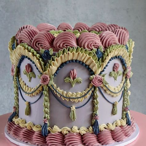 Cake For Wedding, Lambeth Cake, Victorian Cakes, Cake Recipes Chocolate, Bolo Vintage, Cake Summer, Idea Cake, Decorate Cake, Designer Cake