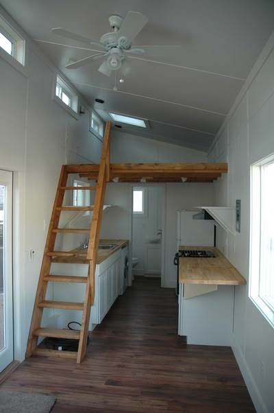 Shed Tiny House, Tiny House Stairs, Shed Home, Shed To Tiny House, Tiny House Interior Design, Shed House, Tiny House Loft, House Loft, House Shed