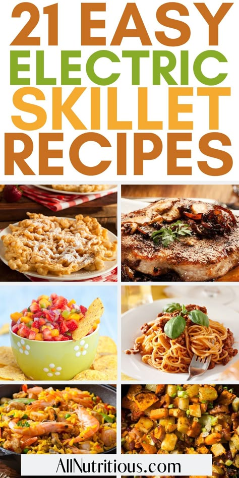 If you want meal ideas to make on your electric skillet, we have you covered. You can make everything from dinner recipes, healthy side dishes to desserts. Make the most of your skillet with these delicious and easy recipe ideas. Skillet Dinners For Two, Electric Skillet Pizza Recipe, Green Pan Electric Skillet Recipes, Electric Frypan Meals, Pizza In Electric Skillet, Keto Electric Skillet Recipes, Easy Dinner Recipes Skillet, Cooking With Electric Skillet, Stove Top Skillet Meals