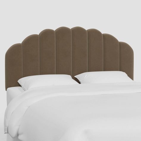 Queen Emma Headboard in Luxe Velvet Titan Walnut - Threshold™ Beige Headboard, Arched Headboard, Velvet Headboard, Wingback Headboard, Mattress Box Springs, Queen Headboard, King Headboard, Tufted Headboard, Bedroom Headboard