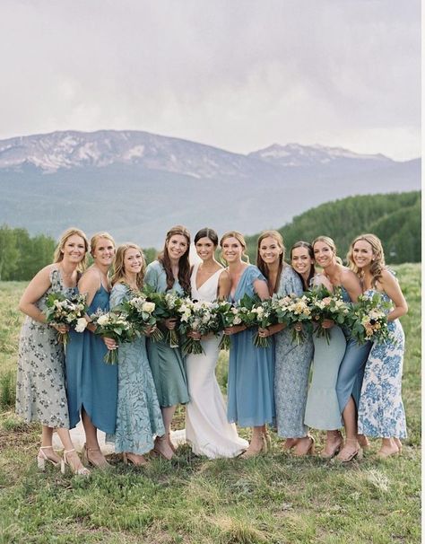 Blue And Green Mixed Bridesmaid Dresses, Shades Of Blue And Green Bridesmaid Dresses, Sage Green And Light Blue Bridesmaid Dresses, Blue And Green Floral Bridesmaid Dresses, Mix And Match Blue Green Bridesmaid Dresses, Blue And Green Bridesmaid Dresses Mismatched, Bridesmaid Dresses Blue And Green, Mismatched Blue Bridesmaids, Mist Blue Bridesmaid Dresses