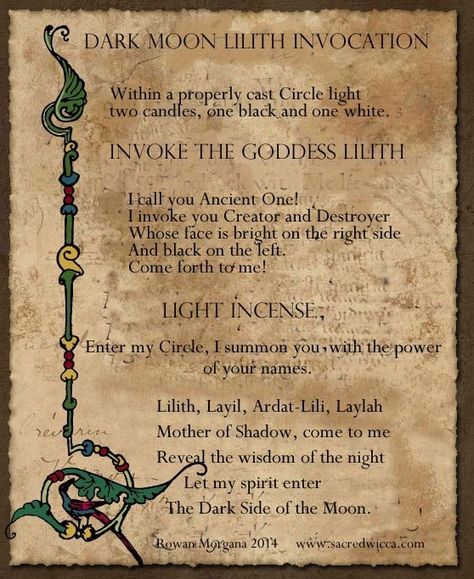 Dark Moon Lilith, Mother Lilith, Lillith Goddess, Lilith Symbol, Lilith Goddess, Goddess Lilith, Goddess Magick, Black Moon Lilith, Magic Spell Book