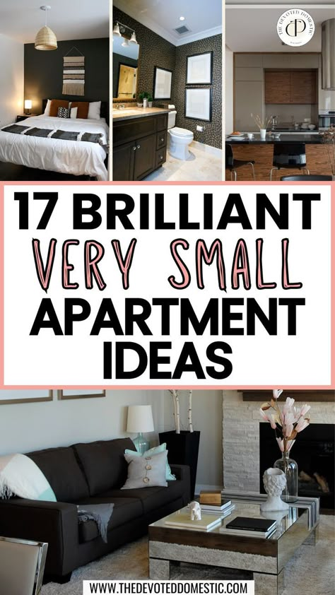 Even the tiniest apartment is no problem for these 17 ABSOLUTELY brilliant very small apartment ideas! You need to try these ASAP, because they're genius!! Apartment Space Saving Ideas, Apartment Space Saving, Apartment Storage Solutions, Small Apartment Floor Plans, Small Apartment Decor Ideas, Small Apartment Decorating Ideas, Small Apartment Decorating Living Room, Small Apartment Furniture, Small Kitchen Designs