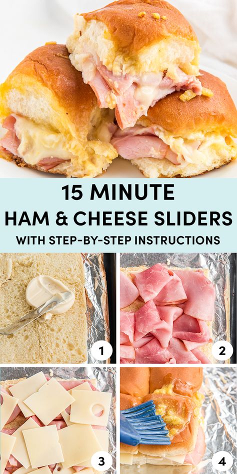 Hawian Roll Sandwiches, Tea Finger Sandwiches, Kings Hawaiian Rolls, Juicy Ham, Sliders On Hawaiian Rolls, Hawaiian Roll Sandwiches, Sliders Recipes Hawaiian Rolls, Roll Sliders, Easy Slider Recipes