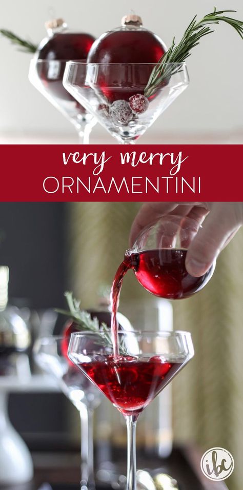 Very Merry Ornamentini - The ULTIMATE Christmas Cocktail Recipe #ornamentini #christmas #cocktail #martini #cranberry #recipe #holiday #ornament Ornamentini Cocktail, Cocktail Recipes Summer, Ornament Cocktail, Girlfriend Ideas, Holiday Martinis, Xmas Drinks, Christmas Martini, Summer Lemonade, Christmas Cocktail Party