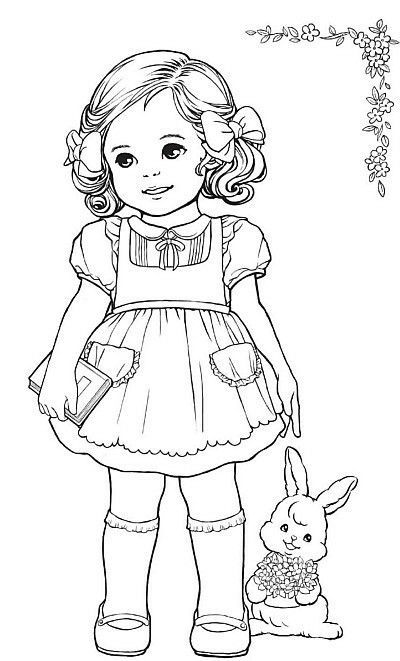 Doll Drawing Cute, Free Kids Coloring Pages, Vintage Coloring Books, Doll Drawing, Illustration For Kids, Children Sketch, Kids Coloring Pages, Vintage Paper Dolls, Art Drawings For Kids