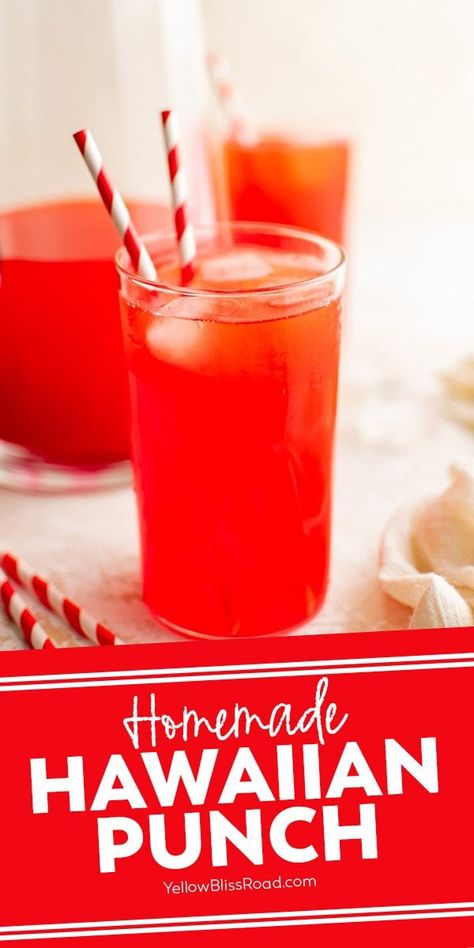 Hawaiian Punch Recipes, Homemade Horchata, Fruit Punch Recipe, 4th Of July Food, Easy Punch, Grilling Ideas, Hawaiian Punch, Punch Drinks, Drink Recipes Nonalcoholic