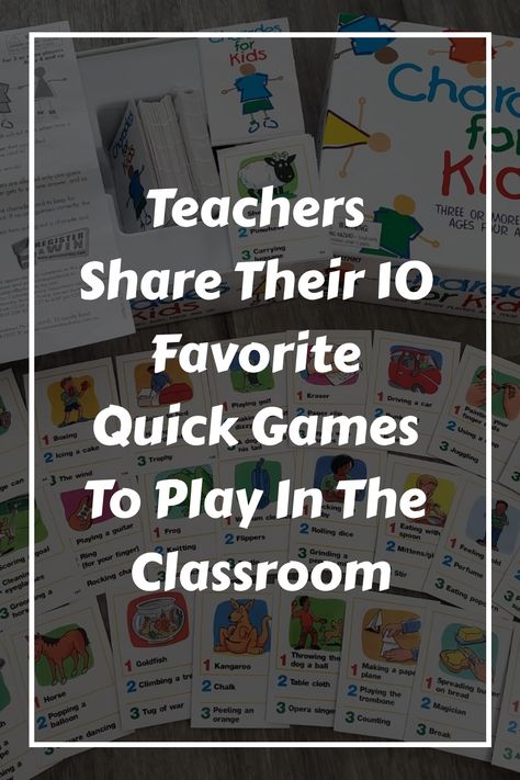 Looking for quick games to play in the classroom? Check out this list of 10 tried-and-tested games that your students will love. Classroom Games For First Grade, Quick Classroom Games, Classroom Games High School, Play In The Classroom, Games For The Classroom, Games For Learning, Charades For Kids, Teacher Games, Early Reading Skills