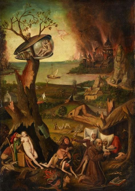 Bruegel The Elder, Temptation Of St Anthony, Pieter Bruegel The Elder, Pieter Bruegel, Surreal Artwork, St Anthony, Macabre Art, Historical Painting, Baroque Art