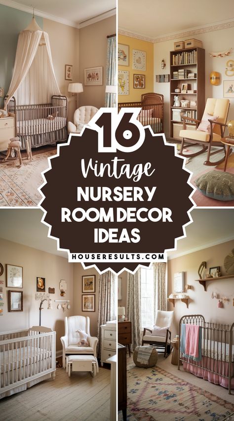 Vintage-inspired nursery decor adds a touch of charm to your little one’s room! Discover tips for incorporating soft colors and antique pieces to create a cozy atmosphere. 🌟💛 Save this pin for more nursery inspiration you won't want to miss! Antique Car Nursery, Once Upon A Time Nursery Theme, Victorian Style Nursery, Antique Boy Nursery, Thrifted Nursery Decor, Vintage Nursery Prints, Bookish Nursery, Vintage Nursery Dresser, Vintage Boys Nursery