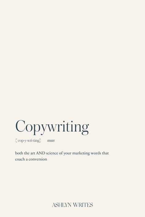 In this blog post, I'm sharing the details on WHAT copywriting is and types of copy you might use in your small business. #copywriting Copywriting Words, Content Writing Quotes, Copy Writing Aesthetic, Creative Copywriting Ads, Copywriter Portfolio Design, Copywriter Quotes, Copywriting Aesthetic, Copywriter Aesthetic, Copywriting Infographic